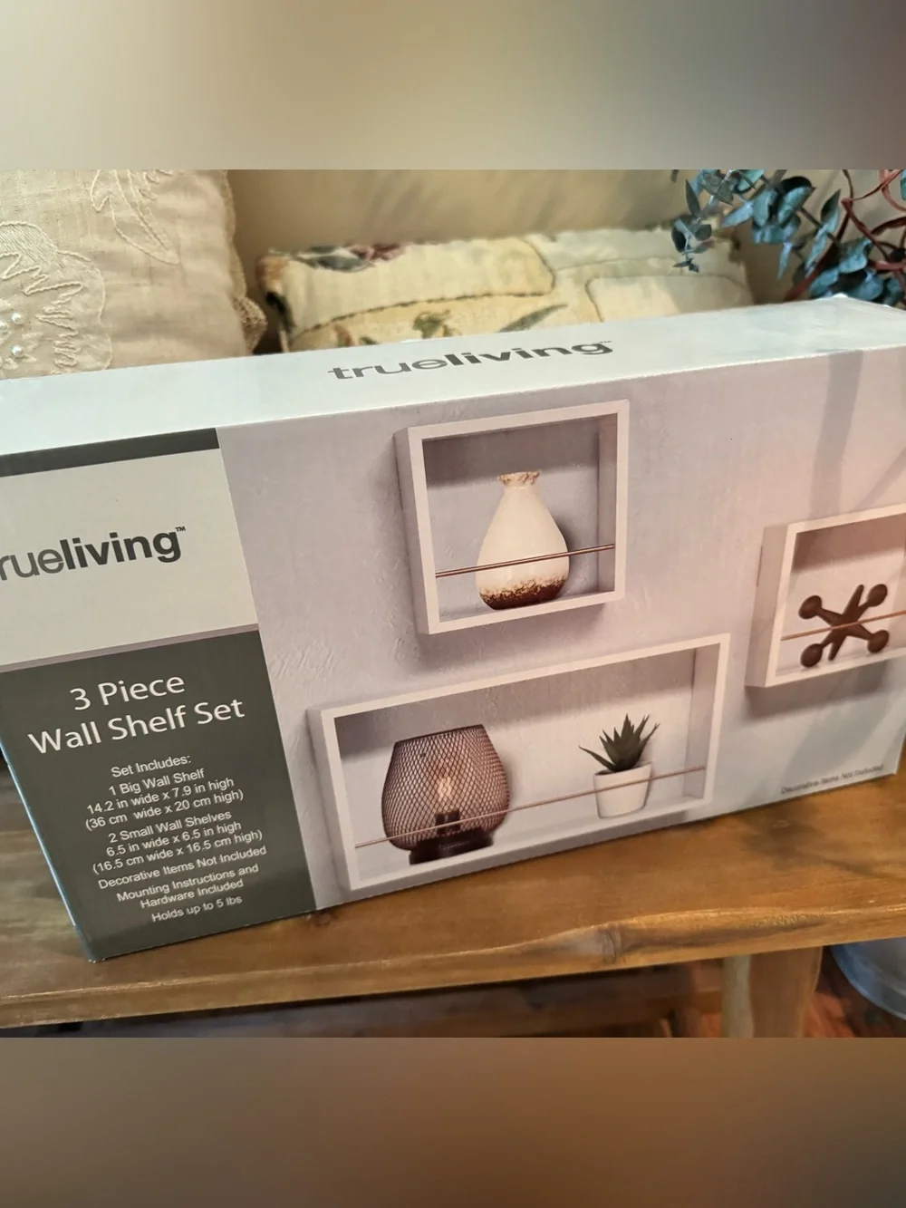 New! True Living 3 Piece Wall Shelf Set Very Stylish